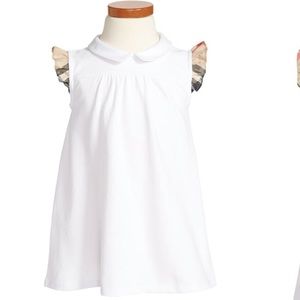 100% Auth. Toddler White Polo Burberry Dress Sz 2T